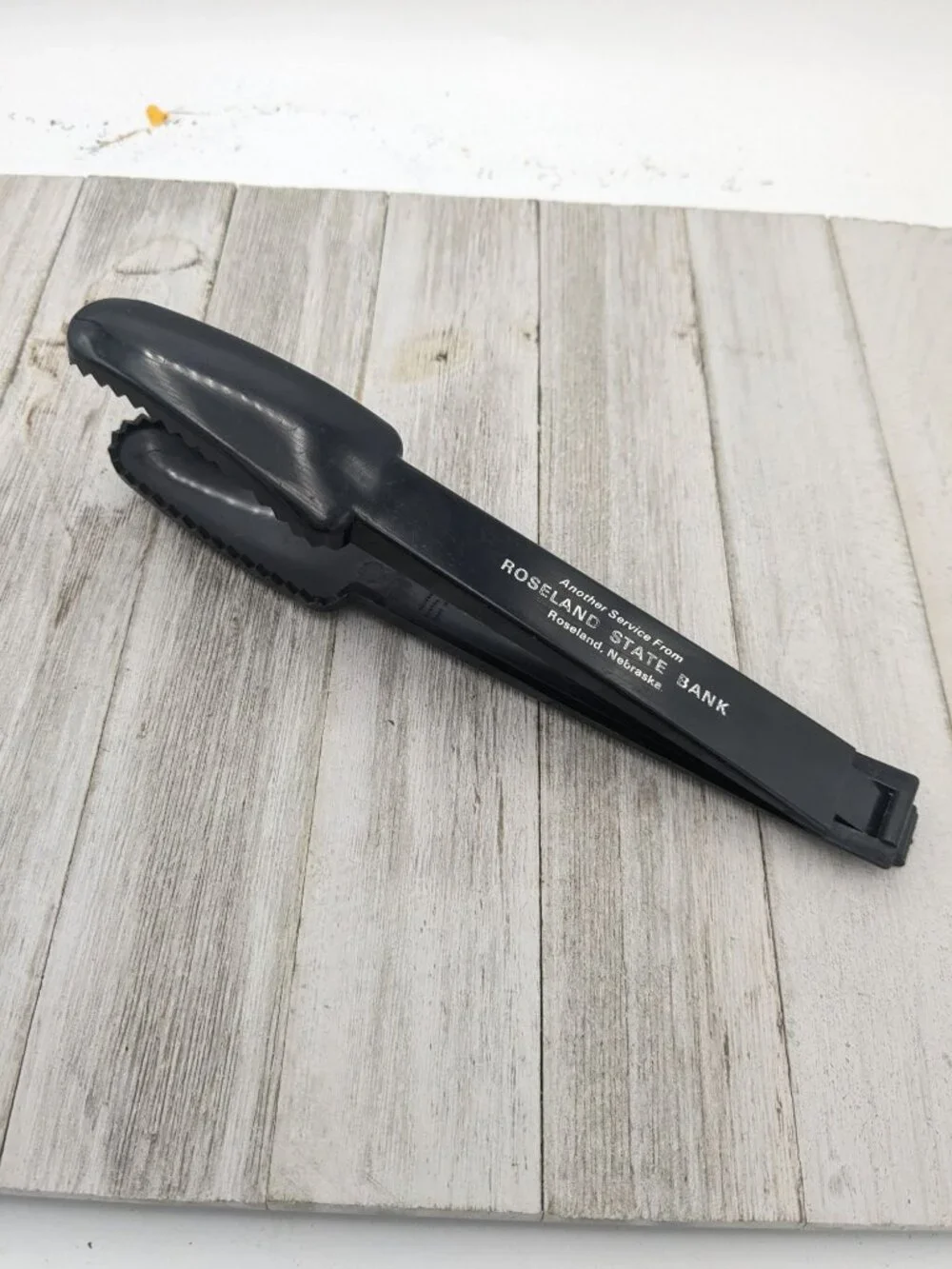 Vintage Vernon Black USA Nylon Plastic Tongs